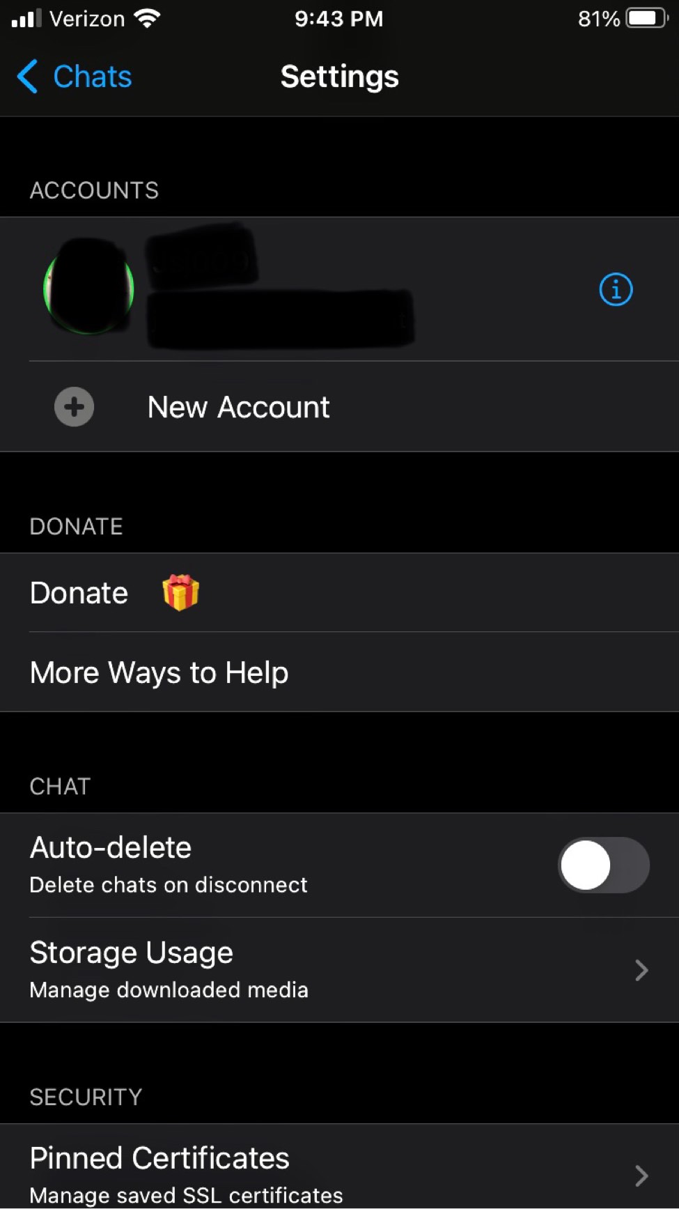 ChatSecure screenshot