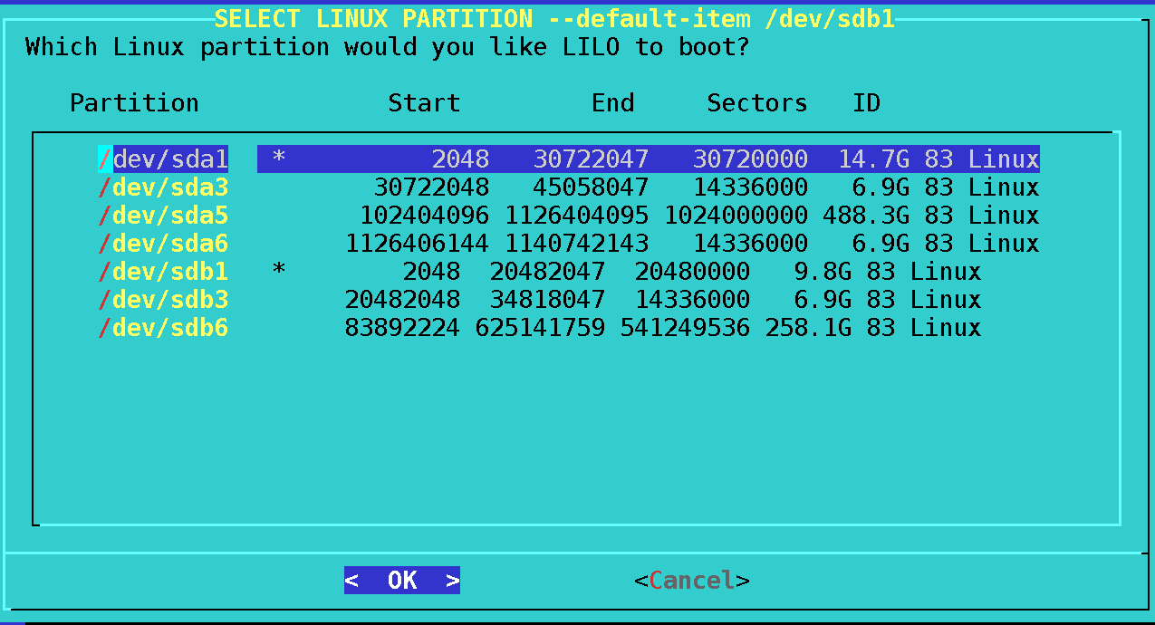 Picking a system for the bootloader to recognize